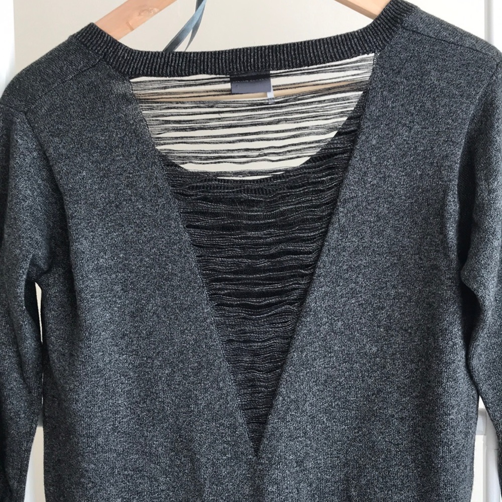 NWOT V Cut Grey Mini Dress/Tunic